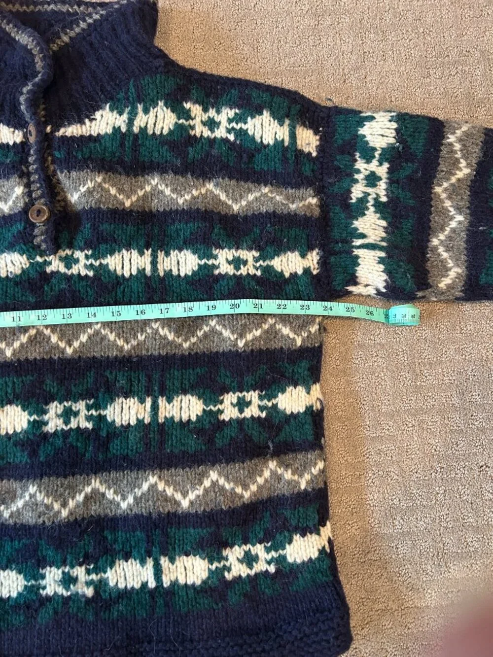 Nuevo Americana 100% Men’s Wool Sweater - Picture 6 of 10